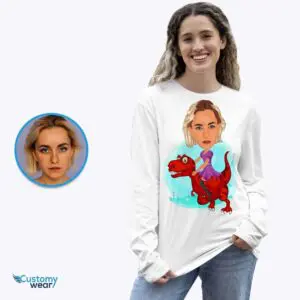 Custom Dinosaur Shirt for Women – Personalized Girly Dinosaur Tee Adult shirts www.customywear.com