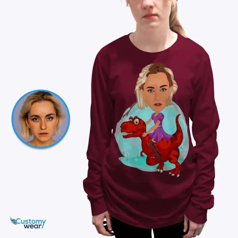 Custom Dinosaur Shirt for Women – Personalized Girly Dinosaur Tee Adult shirts www.customywear.com