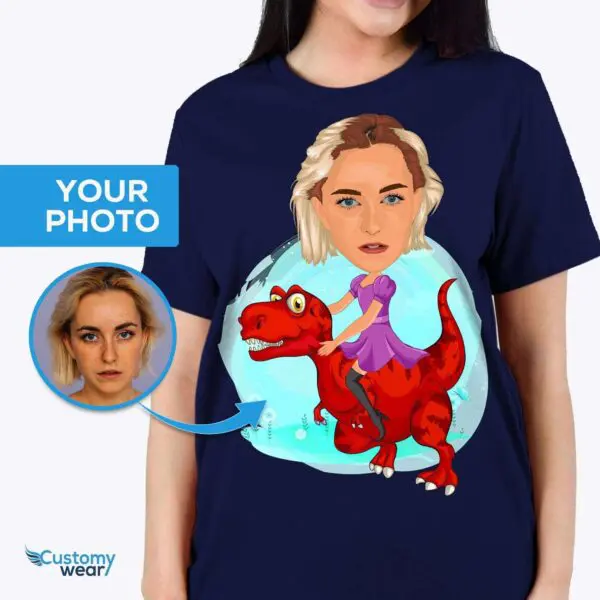 Custom Dinosaur Shirt for Women – Personalized Girly Dinosaur Tee Adult shirts www.customywear.com