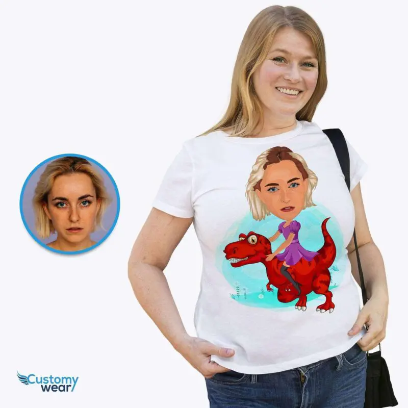 Custom Dinosaur Shirt for Women – Personalized Girly Dinosaur Tee Adult shirts www.customywear.com
