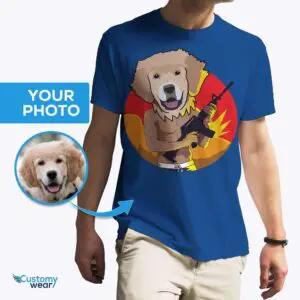 Custom Gangster Dog Tee – Personalized Pet Portrait Shirt Adult shirts www.customywear.com