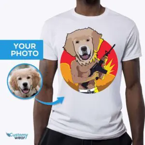 Custom Gangster Dog Tee – Personalized Pet Portrait Shirt Adult shirts www.customywear.com