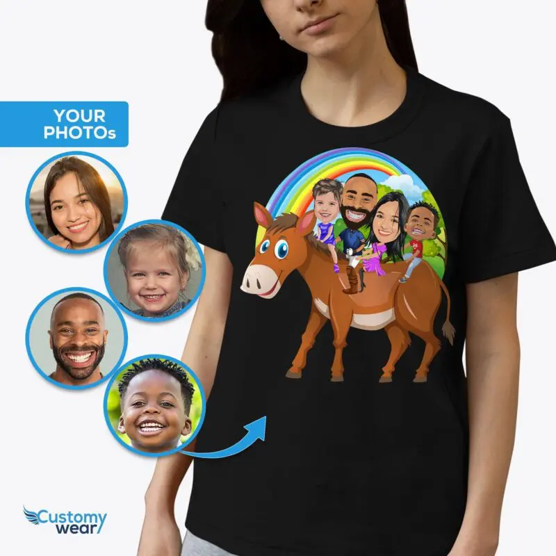 Custom Donkey Family Shirt – Personalized Llama Animal Gift Adult shirts www.customywear.com