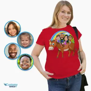 Custom Donkey Family Shirt – Personalized Llama Animal Gift Adult shirts www.customywear.com