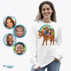 Custom Donkey Family Shirt – Personalized Llama Animal Gift Adult shirts www.customywear.com