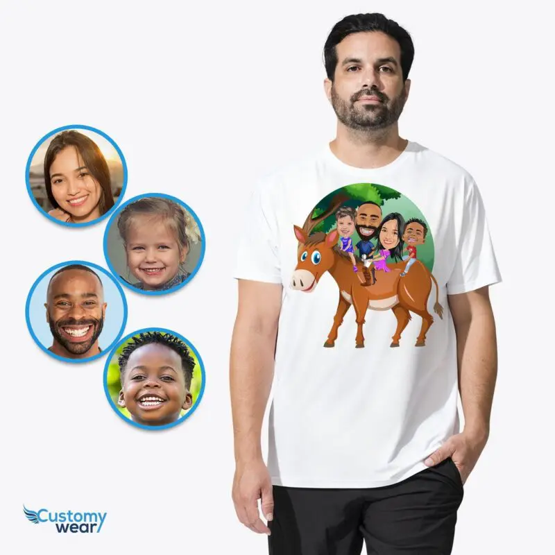 Custom Donkey Family Shirt – Personalized funny Llama Nature Gift Adult shirts www.customywear.com