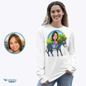 Personalized Donkey T-Shirt – Custom Photo Tee for Animal Lovers Adult shirts www.customywear.com