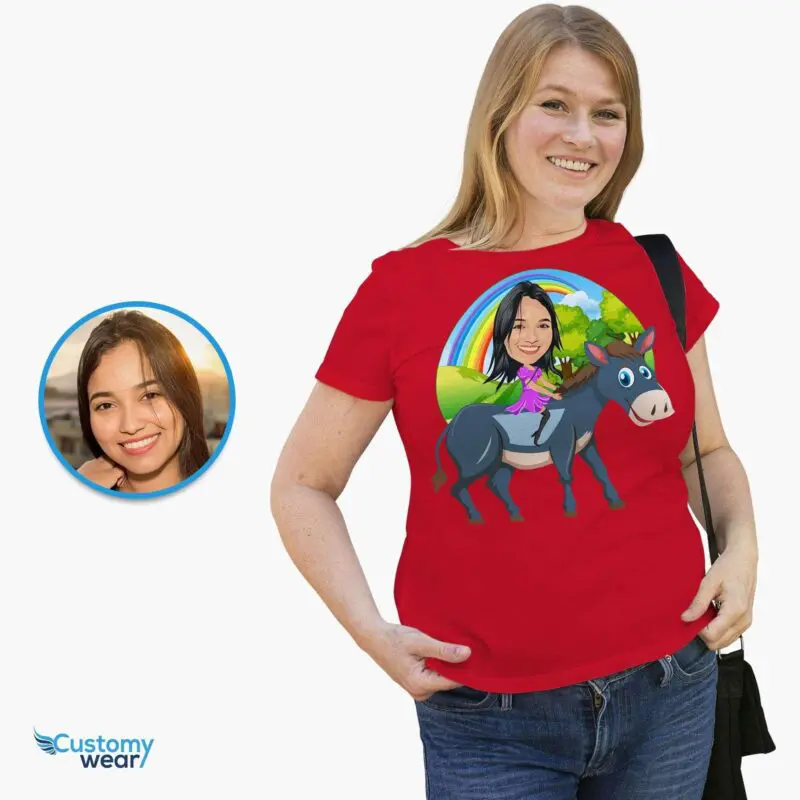 Personalized Donkey T-Shirt – Custom Photo Tee for Animal Lovers Adult shirts www.customywear.com