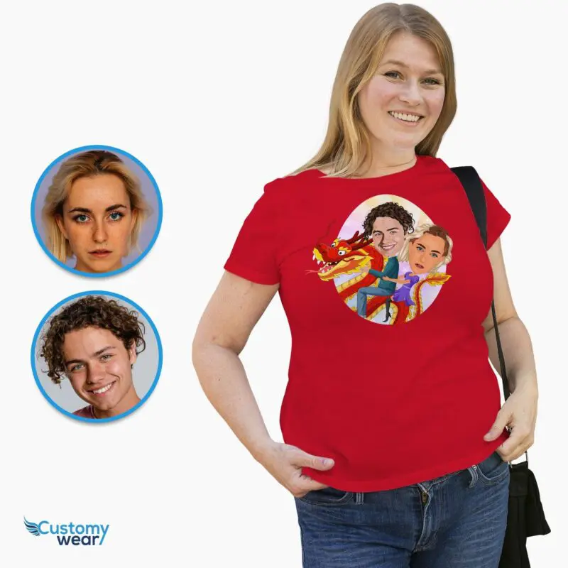 Personalized Dragon Ride Couple Shirt – Create Your Custom Tee Adult shirts www.customywear.com