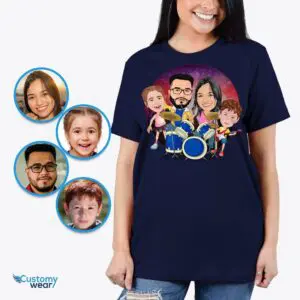 Custom Drummer Family Shirt – Create Your Music-Inspired Family Tee Adult shirts www.customywear.com