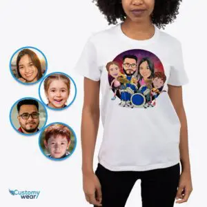 Custom Drummer Family Shirt – Create Your Music-Inspired Family Tee Adult shirts www.customywear.com