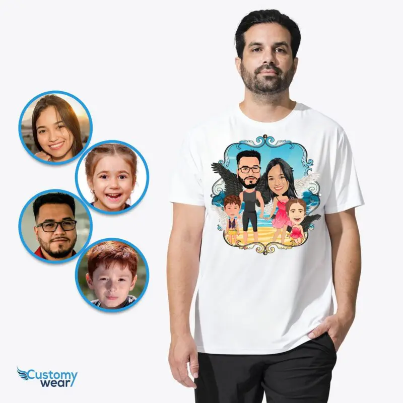 Custom Guardian Angel Family Shirts – Personalized Memorial Tees Adult shirts www.customywear.com