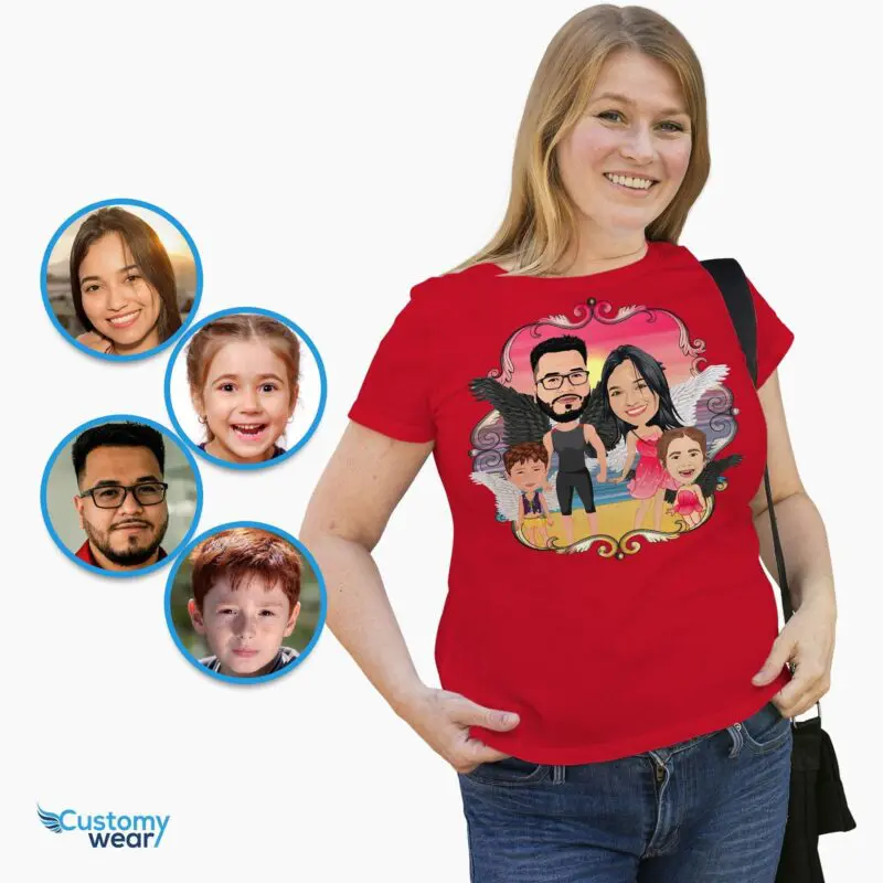 Personalized Guardian Angel T-Shirts – Create Your Custom Fairy Family Shirt Adult shirts www.customywear.com