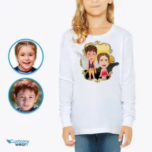 Personalized Angelic Sibling Custom T-Shirt – Cherubic Gift for Kids Fairy angel T-shirts www.customywear.com