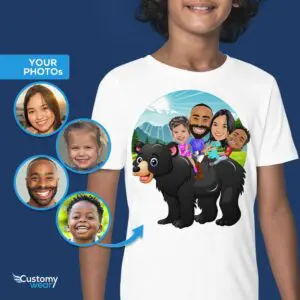 Custom Family Bear T-Shirt – Personalized Teddy Bear Tee for Boys Axtra - ALL vector shirts - male www.customywear.com