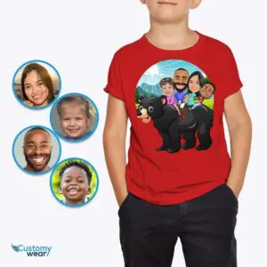 Custom Family Bear T-Shirt – Personalized Teddy Bear Tee for Boys Axtra - ALL vector shirts - male www.customywear.com