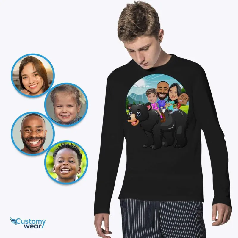 Custom Family Bear T-Shirt – Personalized Teddy Bear Tee for Boys Axtra - ALL vector shirts - male www.customywear.com