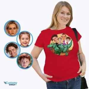 Custom Dinosaur Family Shirt | Personalized Vacation Tee for Mom and Women Adult shirts www.customywear.com