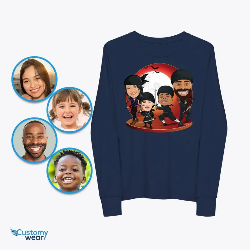Custom Ninja Family Shirts | Personalized Ninja Gifts for Kids and Adults Axtra - ALL vector shirts - male www.customywear.com
