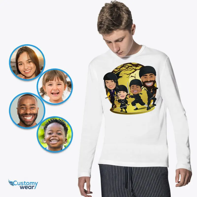 Personalized Ninja Family Shirts – Transform Your Photos into Custom Tees Axtra - ALL vector shirts - male www.customywear.com
