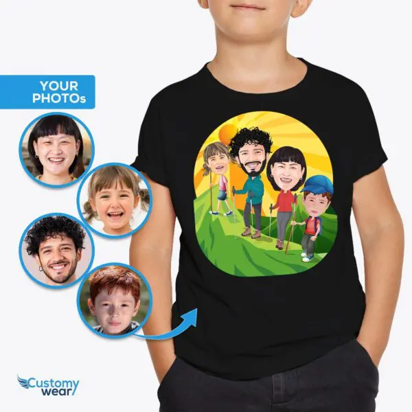 Personalized Mountain Adventure Family Tees – Create Your Custom Hiking Shirt Axtra – Hiking www.customywear.com