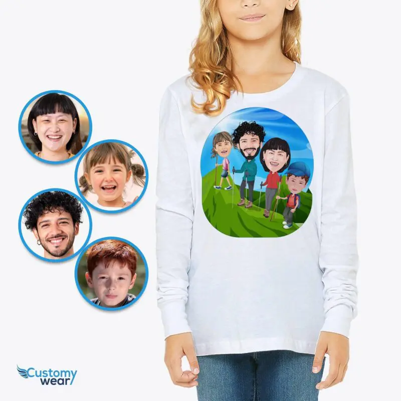 Custom Family Adventure T-Shirts – Transform Your Photo into Personalized Tees Axtra - ALL vector shirts - male www.customywear.com