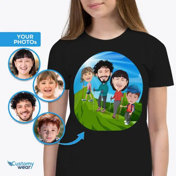 Custom Family Adventure T-Shirts – Transform Your Photo into Personalized Tees Axtra - ALL vector shirts - male www.customywear.com