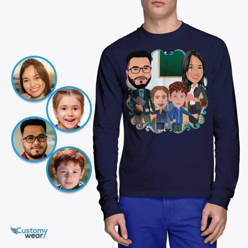 Personalized Teacher Family Shirts – Custom Photo To School-Themed Tees Adult shirts www.customywear.com