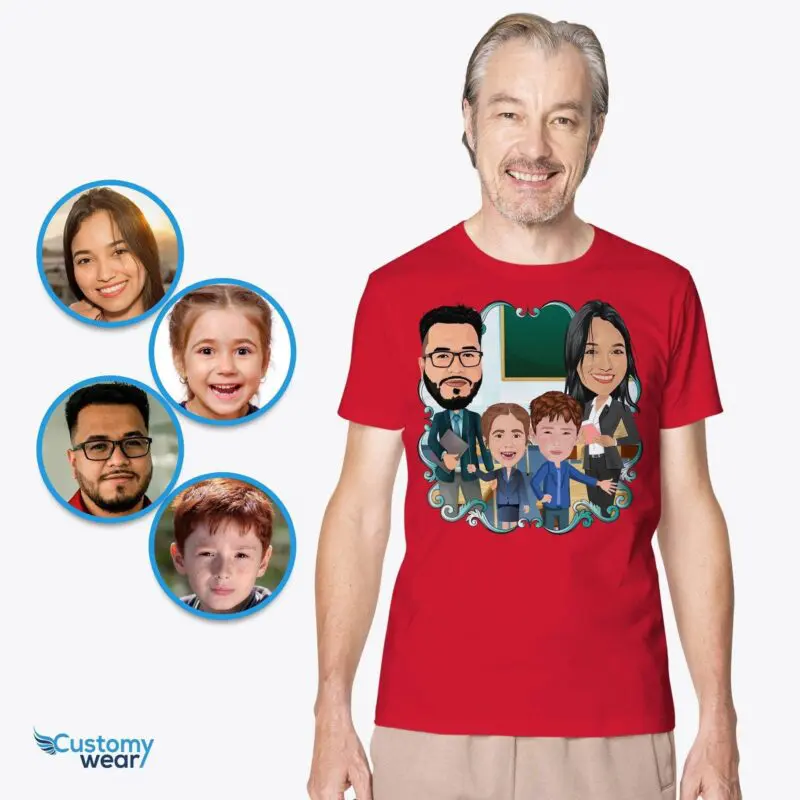 Personalized Teacher Family Shirts – Custom Photo To School-Themed Tees Adult shirts www.customywear.com