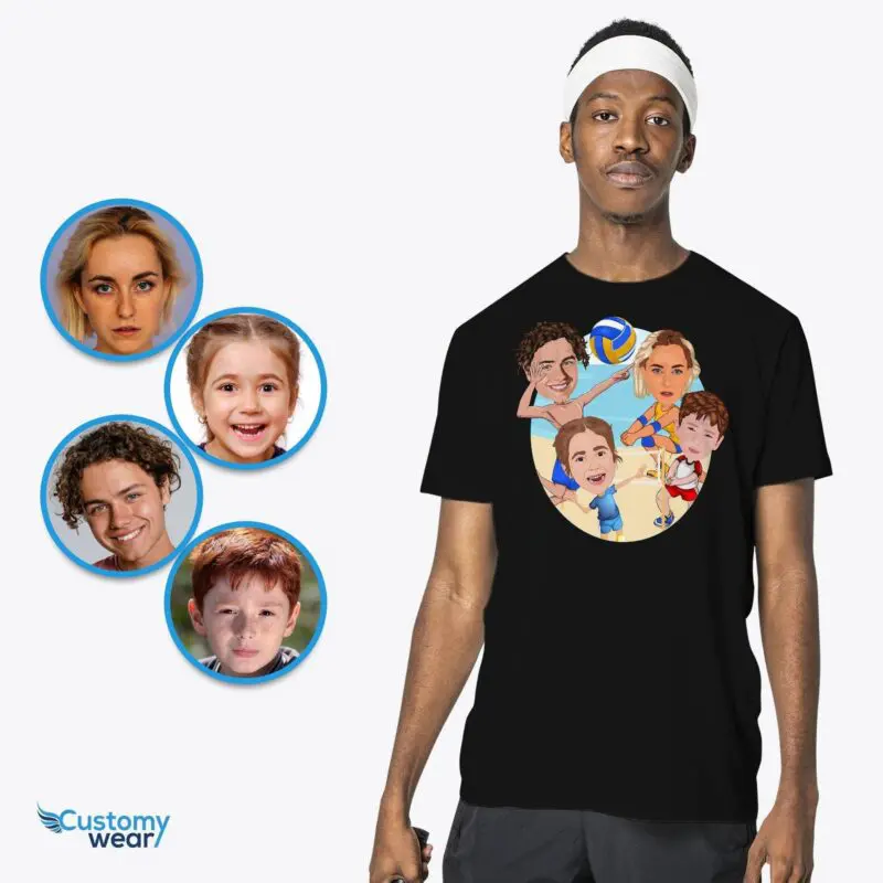 Custom Family Volleyball Shirts – Transform Your Photos into Personalized Tees Adult shirts www.customywear.com