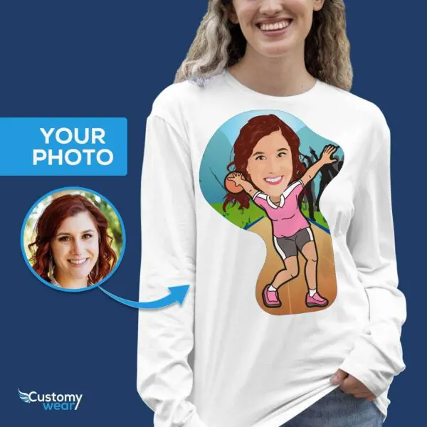 Custom Bowling Player Portrait T-Shirt – Transform Your Photo into Personalized Tee Adult shirts www.customywear.com