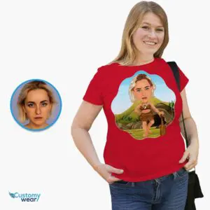 Personalized Caveman Portrait T-Shirt – Transform Your Photo into Custom Funny Tee Adult shirts www.customywear.com