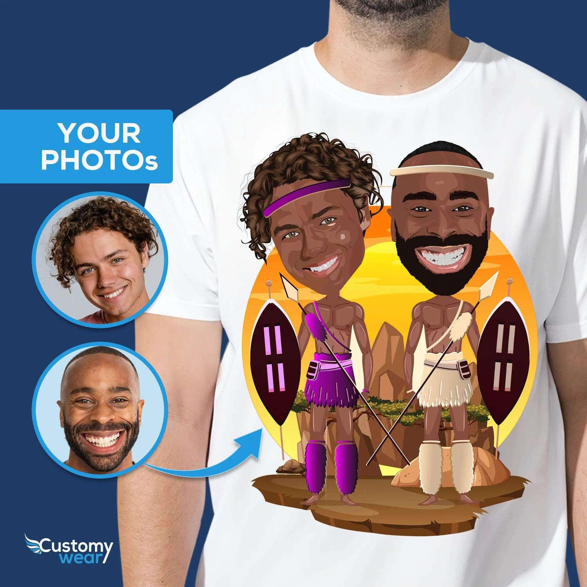 Изготовленная на заказ рубашка африканского гей-прайда —  персонализированная футболка для пар — Customywear
