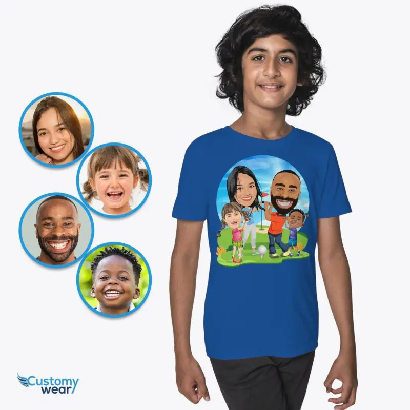 Custom Golf Family Shirt – Youth Golf Tee, Personalized Golf Gifts for Boys Golf Player shirts www.customywear.com