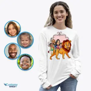 Custom Lion Family Shirts: Transform Photos into Fun Family Adventure Tees Adult shirts www.customywear.com