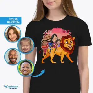 Personalized Lion Family T-Shirts – Create Your Custom Tee with Vector Art Axtra - ALL vector shirts - male www.customywear.com