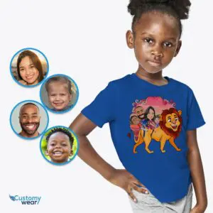 Personalized Lion Family T-Shirts – Create Your Custom Tee with Vector Art Axtra - ALL vector shirts - male www.customywear.com