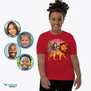 Personalized Lion Family T-Shirts – Create Your Custom Tee with Vector Art Axtra - ALL vector shirts - male www.customywear.com