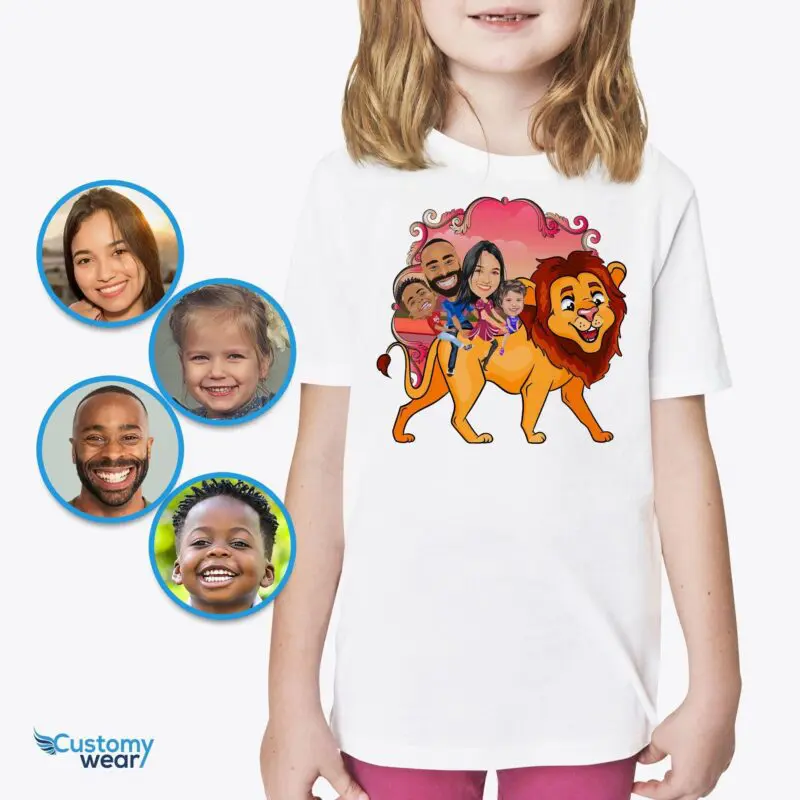 Personalized Lion Family T-Shirts – Create Your Custom Tee with Vector Art Axtra - ALL vector shirts - male www.customywear.com