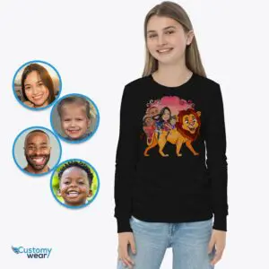 Personalized Lion Family T-Shirts – Create Your Custom Tee with Vector Art Axtra - ALL vector shirts - male www.customywear.com