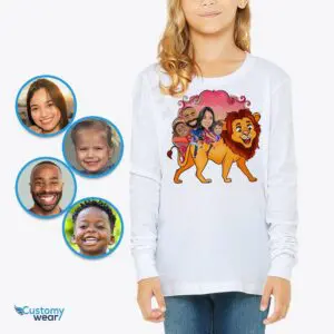 Personalized Lion Family T-Shirts – Create Your Custom Tee with Vector Art Axtra - ALL vector shirts - male www.customywear.com