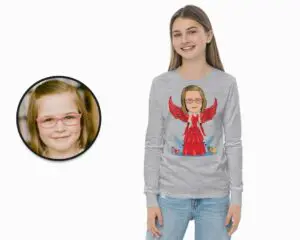 Transform Your Photo into a Custom Santa Princess Angel Tee – Personalized Christmas T-Shirt Adult shirts www.customywear.com