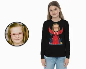 Transform Your Photo into a Custom Santa Princess Angel Tee – Personalized Christmas T-Shirt Adult shirts www.customywear.com