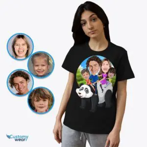 Personalized Panda Family T-Shirt | Custom Mom Memorial Gift Adult shirts www.customywear.com