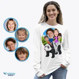 Personalized Panda Family T-Shirt | Custom Mom Memorial Gift Adult shirts www.customywear.com