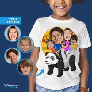 Personalized Youth Panda Shirts | Custom Funny Family Tees Axtra - ALL vector shirts - male www.customywear.com