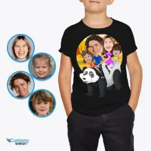 Personalized Youth Panda Shirts | Custom Funny Family Tees Axtra - ALL vector shirts - male www.customywear.com