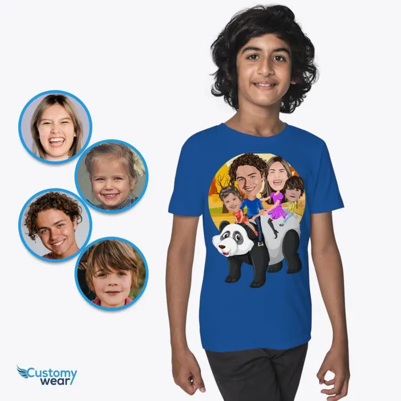 Personalized Youth Panda Shirts | Custom Funny Family Tees Axtra - ALL vector shirts - male www.customywear.com