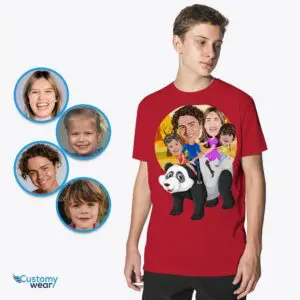 Personalized Youth Panda Shirts | Custom Funny Family Tees Axtra - ALL vector shirts - male www.customywear.com