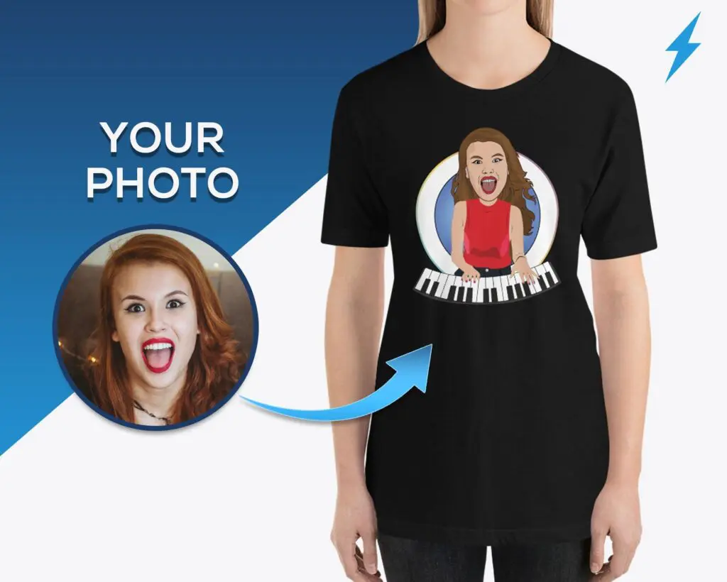 Personalized Piano Player T-Shirt | Custom Music Tee Adult shirts www.customywear.com